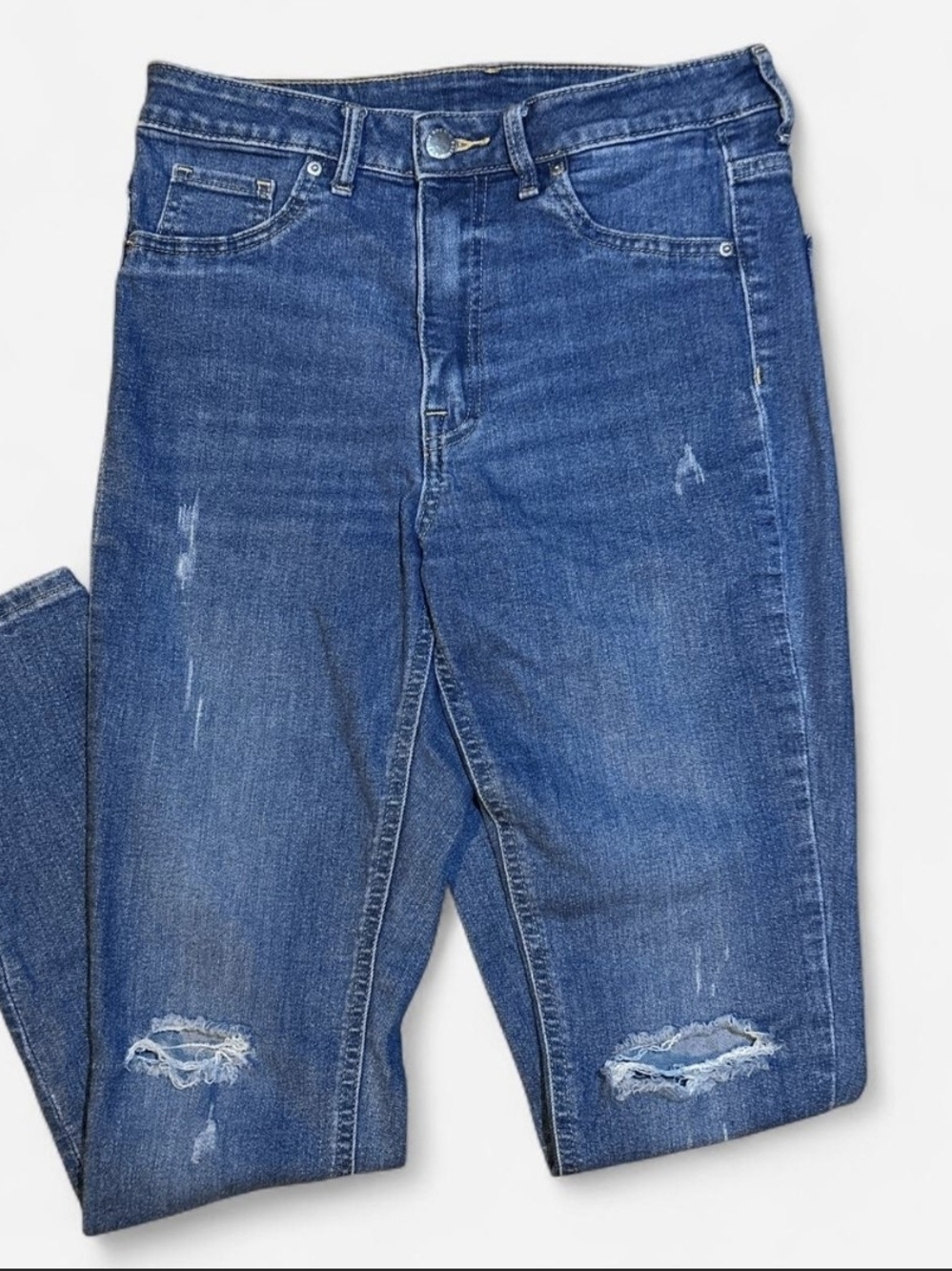 H&M High Waisted Women's Skinny Jeans - Blue Denim